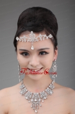 Luxurious Crown and Necklace in Rhinestone and Alloy ACCJSET026FOR