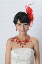 Nice Crystal Fabric Head Flower and Necklace ACCJSET148FOR