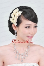 Pretty Alloy With Rhinestone Engagement Jewelry Set Including Necklace And Headpiece ACCJSET114FOR