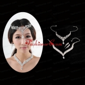 Princess Rhinestone Jewelry Set Including Necklace Tiara And Earrings ACCJSET197FOR