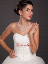 Shimmering Ladies Imitation Pearl Necklace and Earrings Jewelry Set JDZH070FOR