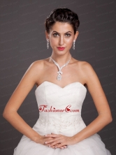 Shining Alloy Crystal Jewelry Set Including Necklace And Earrings JDZH089FOR