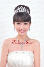 Shining Rhinestones Alloy Plated Wedding Jewelry Set Including Necklace And Tiara ACCJSET075FOR