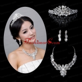 Splendid Rhinestone and Alloy Dignified Jewelry Set ACCJSET142FOR