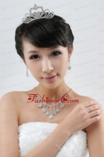 Vintage Style Rhinestons Necklace And  Crown With Shining Diamond ACCJSET222FOR