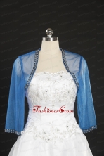 2014 Discount Baby Blue Long Sleeves Wraps with Beading JSA014-25FOR