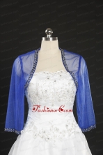 2014 Discount Royal Blue Long Sleeves Wraps with Beading JSA014-1FOR
