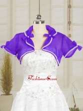 2014 Fashionable Organza Wedding Party Shawls with Beading JSA004-15FOR