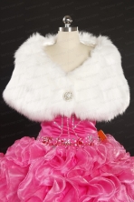 2014 Luxurious Rabbit Fur Party Wraps in White JSA011FOR