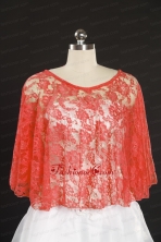 2014 Popular Red Beading Lace Wraps for Summer JSA005-3FOR