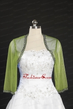 2014 Royal Blue Long Sleeves Green Wraps with Beading JSA014-18FOR