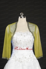 2014 Yellow Long Sleeves Wraps with Beading JSA014-17FOR