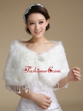 2015 Beautiful Rabbit Fur Shawls with Rhinestone ACCWRP003FOR