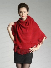 2015 Burgundy Knitted Fabric Wonderful Wraps ACCWRP030FOR
