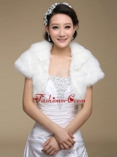 2015 Fashionable Faux Fur White Wraps ACCWRP035FOR