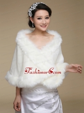 2015 High Quality Front Closure Shawl in White ACCWRP022FOR