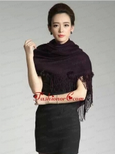 2015 Knitted Fabric Inexpensive Wraps in Black ACCWRP031FOR