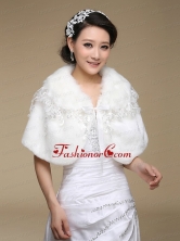 2015 Most Popular Faux Fur White Wraps ACCWRP045FOR