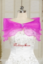 Beautiful Organza Beading Shawls in Fuchsia JSA001-28FOR  