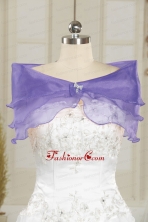 Lavender Organza Beading Shawls for Wedding JSA001-23FOR