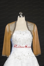 Long Sleeves Beading Wedding Party Wraps for 2014  JSA014-13FOR