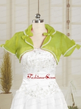 Olive Green Organza Wedding Party Shawls with Beading JSA004-24FOR
