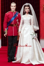 A-line Wedding Dress To Quinceanera Doll With Lace Babidf414for