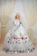 Amazing Ball Gown Dress For Noble Quinceanera With Sequin And Hand Made Flowers Babidf402for