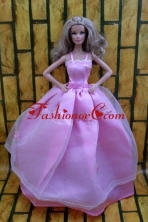 Ball Gown Dress For Quinceanera Doll Dress With Lavender And Straps Babidf214for