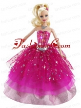 Beading Ball Gown Organza Colorful Quinceanera Doll Dress Babidf013for