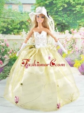 Beautiful Champagne Gown With Embroidery Dress For Noble Quinceanera Babidf316for