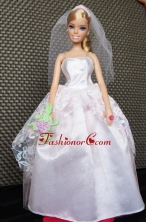 Beautiful Handmade Pink Quinceanera Tulle Wedding Dress For Quinceanera Doll Babidf365for