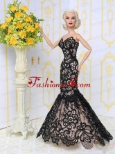 Beautiful Lace Mermaid Party Clothes Fashion Dress For Quinceanera Doll Babidf022for
