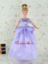 Beautiful Lilac Tulle Party Dress For Noble Quinceanera Doll Babidf304for