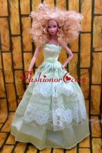Cute Yellow Green Party Dress Made To Fit The Quinceanera Doll Babidf213for