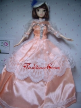 Elegant Orange Gowns Taffeta Made To Fit The Quinceanera Doll Babidf286for