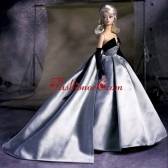 Exclusive Beading Grey Ball Gown Quinceanera Doll Dress Babidf002for
