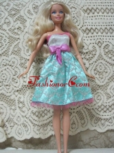 Fashion Princess Handmade Dress With Beading Knee-length Made To Fit The Quinceanera Doll Babidf142for