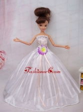 Hand Made Flower Ball Gown Quinceanera Doll Dress Babidf093for