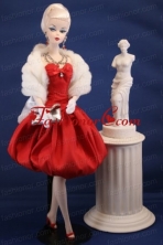 Lovely Red Party Dress With Knee-length For Quinceanera Doll Babidf173for