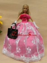 New Arrival Party Clothes Dress for Barbie Doll Girls Gift Free Shipping BABIDF274FOR 