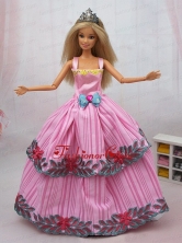 Popular Colorful Dress With Appliques And Bowknot Party Clothes Fashion Dress For Noble Quinceanera Babidf079for