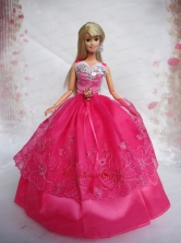 Popular Red Sweetheart Lace Party Clothes Fashion Dress For Noble Quinceanera Babidf234for