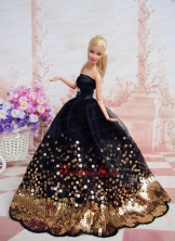 Pretty Dress With Sequins Made To Fit The Quinceanera Doll Babidf229for