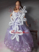 Pretty Party Clothes Lilac Beautiful Dress Tulle For Noble Quinceanera Doll Babidf284for