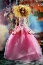 Pretty Pink Princess Dress For Quinceanera Doll Babidf182for