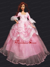 Pretty Princess Pink Dress Gown For Quinceanera Doll Babidf356for 