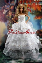 Pretty Ruffled Layers Wedding Dress To Quinceanera Doll Dress Babidf204for