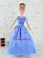 Pretty Tulle Party Dress For Blue Noble Quinceanera Doll Babidf303for