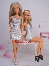 Sexy Fashion Halter Party Dress With Sequin Dress For Quinceanera Doll Babidf149for